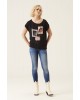 Garcia Jeans women's T-shirt with round neckline (G10004-60-BLACK)