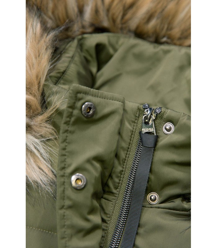 Garcia Jeans women's puffer jacket with hood (GJ100906-8121-IVY-GREEN)