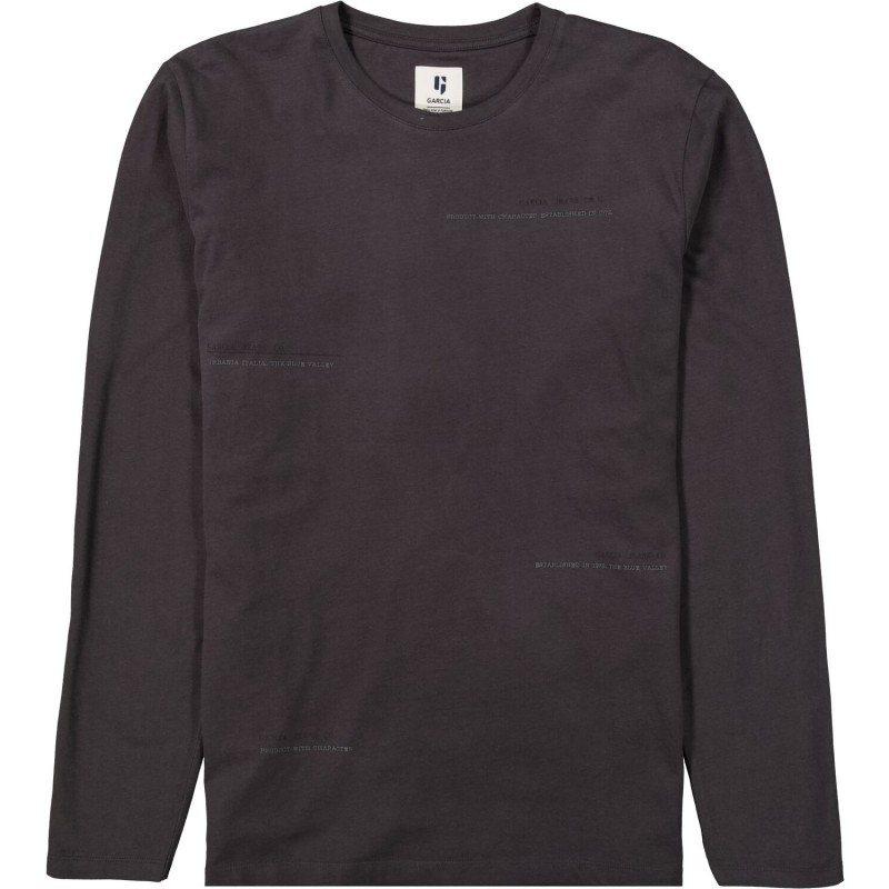 Men's longsleeve T-shirt with a round neckline Garcia Jeans (H11217-481-GRAPHITE-GREY)