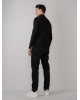 Men's pullover with a round neckline and a zip Petrol Industries (M-3010-KWC268-9999-BLACK)