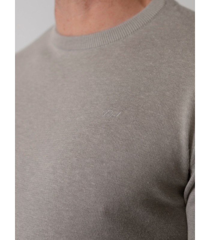 Men's pullover with a round neckline Petrol Industries (M-3010-KWR201-9038-LIGHT-GREY-MELEE)