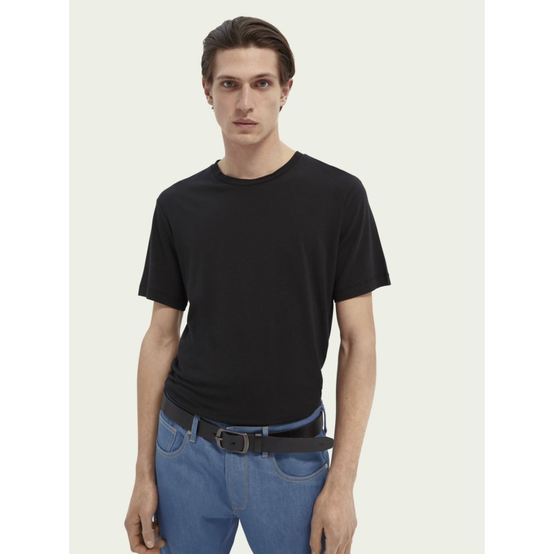 Men's T-shirt with a round neckline Scotch & Soda(160851-0008-BLACK)