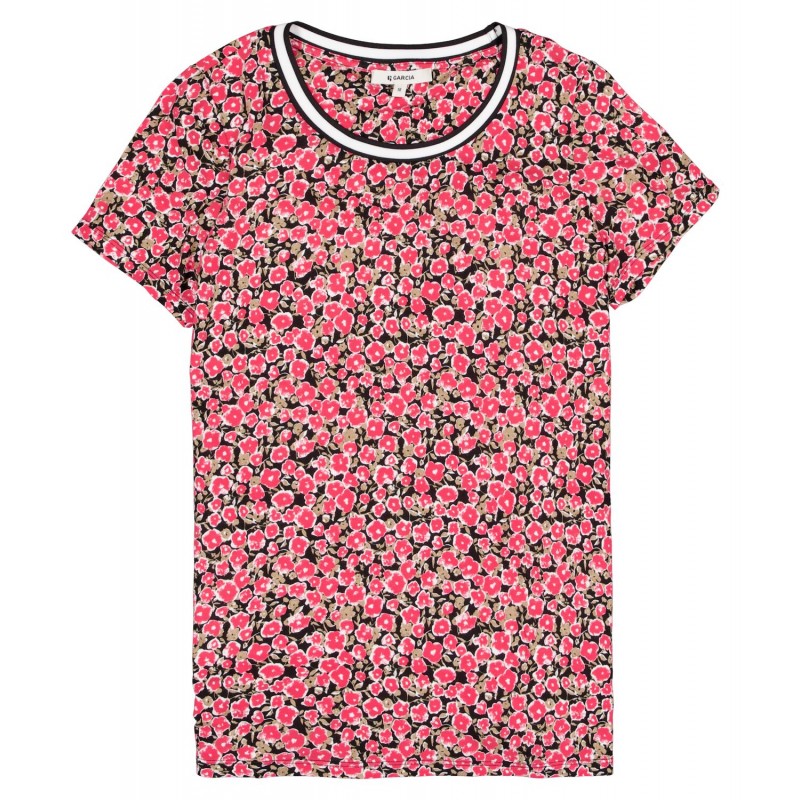 Garcia Jeans women's T-shirt with round neckline (B10007-2628-FIERY-PINK)