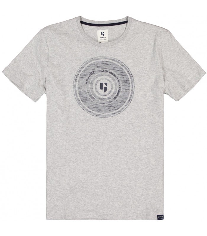 Garcia Jeans men's T-shirt with round neckline (B11201-66-GREY-MELEE) 