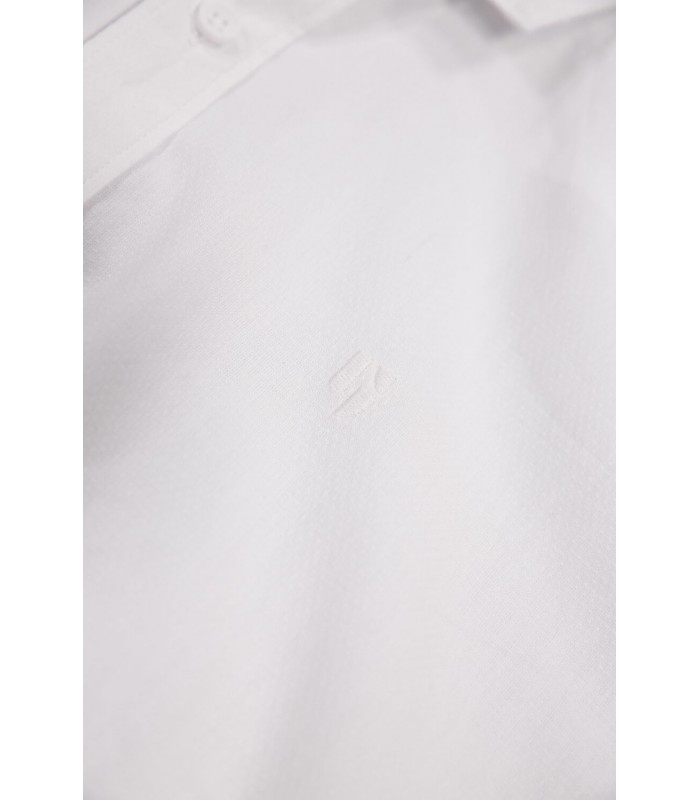 Πουκάμισο ανδρικό μακρυμάνικο με μικροσχέδιο πουά Garcia Jeans (B11284-50-WHITE)