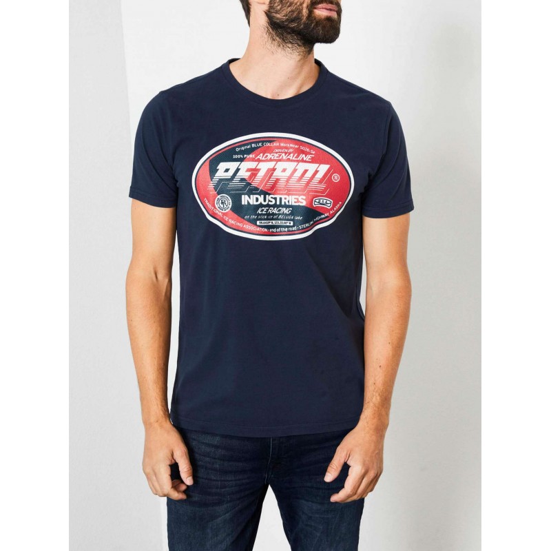 Petrol Industries men's T-shirt with round neckline (M-3000-TSR600-5091-DEEP-NAVY)