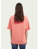 T-shirt γυναικείο με στρογγυλή λαιμόκοψη Scotch & Soda (161700-0406-CORAL)