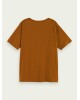 T-shirt γυναικείο με στρογγυλή λαιμόκοψη Scotch & Soda (161701-0634-SPICE-BROWN)