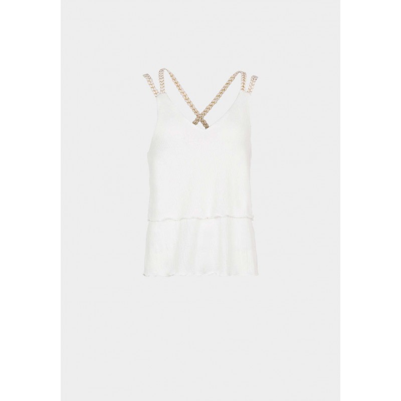 Tiffosi women's sleeveless top (10037991-AREIA-WHITE)