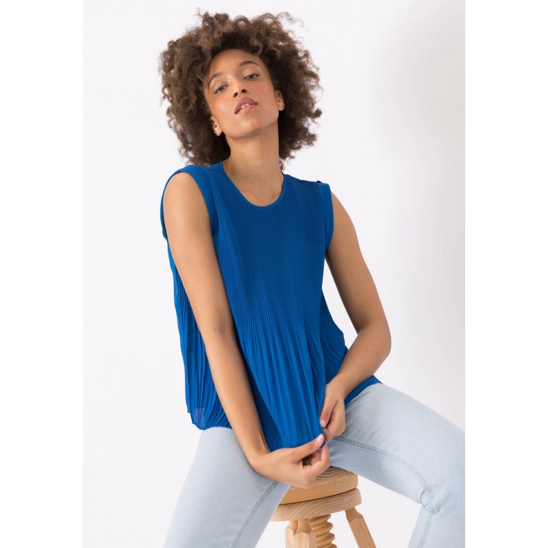 Tiffosi women's sleeveless top (10039681-GABRIELA-BLUE)