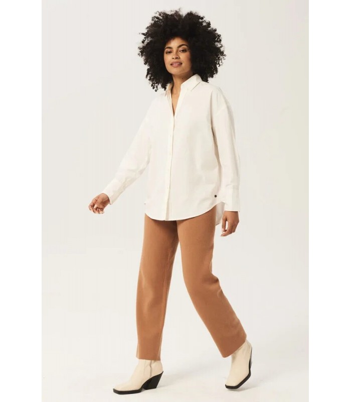 Παντελόνι γυναικείο υφασμάτινο με λάστιχο στη μέση σε regular γραμμή Garcia Jeans (T20318-269-BURNT-SAND-BROWN)