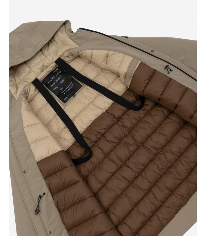 Men's hooded jacket Gianni Lupo (GL5068BD-KHAKI-BEIGE)