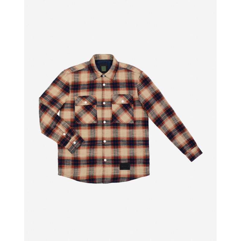Men's long-sleeved checked shirt Gianni Lupo (GLW9723-YELLOW)