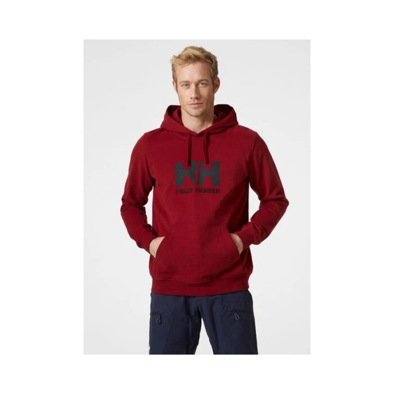Men's logo hoodie Helly Hansen (33977-215-OXBLOOD-RED)