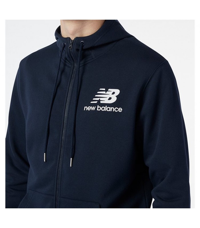 New Balance men's hooded sweatshirt with zip (MJ03558-ECL-NAVY)
