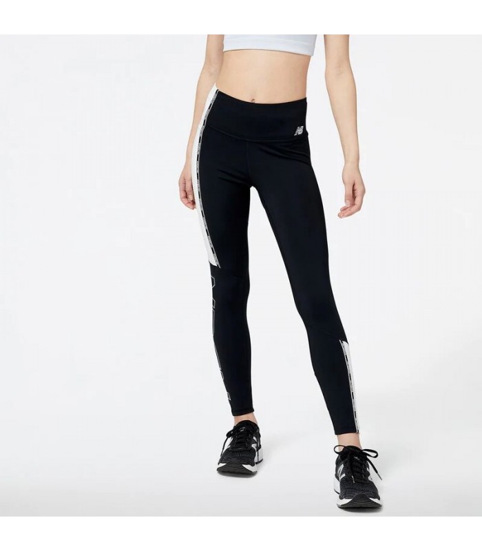 New Balance women's leggings (WP23238-BΚW-BLACK-WHITE)