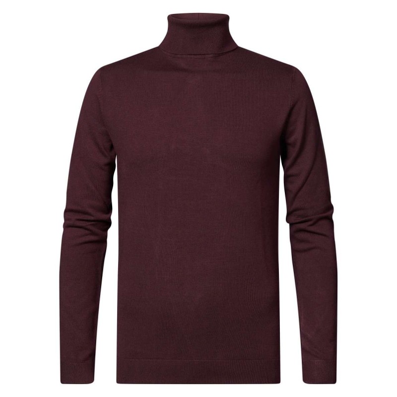 Men's pullover with a turtl neck Petrol Industries (M-3020-KWC002-3118-SYRUP-RED)
