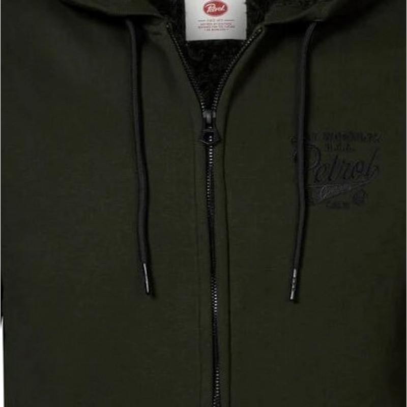 Petrol Industries men's hoodie with zip closure (M-3020-SWH311-6051-FOREST-GREEN)