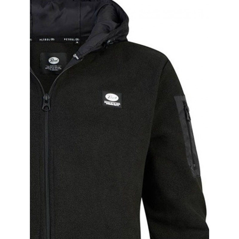 Petrol Industries men's hooded sweatshirt cardigan with zip (M-3020-SWH366-9999-BLACK)