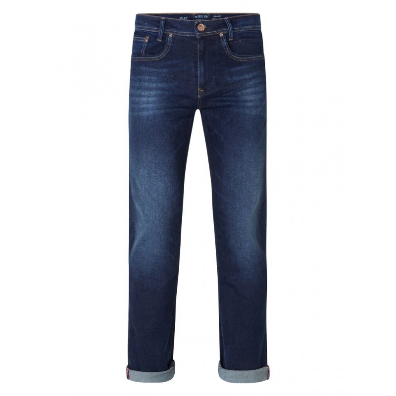 Men's regular fit jeans Petrol Industries (RILEY-5802-DARK-USED-BLUE)