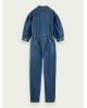 Women's denim jumpsuit Scotch & Soda (166995-0134-WASHED-INDIGO-BLUE)