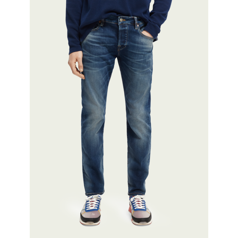 Men's mid-rise regular slim fit jeans Scotch & Soda (167180-4923-HIDDEN-BLAUW-BLUE)