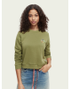 Women's cropped sweatshirt Scotch & Soda (167854-0115-ARMY-GREEN)