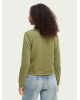Women's cropped sweatshirt Scotch & Soda (167854-0115-ARMY-GREEN)