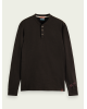 Men's longsleeve button T-shirt Scotch & Soda (169091-1163-EARTH-DARK-BROWN)