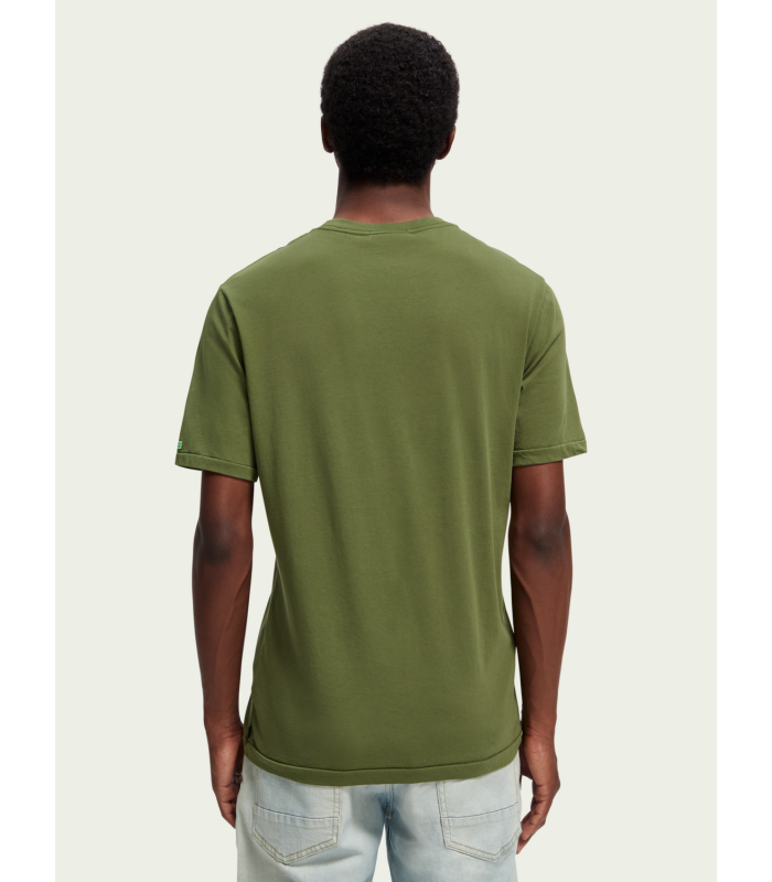 T-shirt ανδρικό με στρογγυλή λαιμόκοψη Scotch & Soda (169209-0115-ARMY-GREEN)