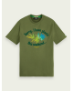 T-shirt ανδρικό με στρογγυλή λαιμόκοψη Scotch & Soda (169209-0115-ARMY-GREEN)