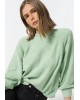 Women's pullover with a round neckline Tiffosi (10046479-MANGO-818-FOAM-GREEN)