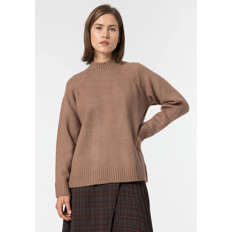 Women's pullover with a fitted neckline Tiffosi (10046539-BUENO-264-BROWN)
