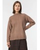 Women's pullover with a fitted neckline Tiffosi (10046539-BUENO-264-BROWN)