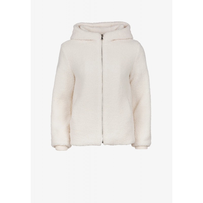 Women's fleece hoodie with zipper Tiffosi (10047179-COOL-150-WHITE)