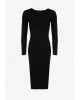 Women's rib midi dress Tiffosi (10050201-ELVIRA-000-BLACK)
