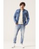 Παντελόνι ανδρικό με φερμουάρ σε slim γραμμή Garcia Jeans (630-4035-VINTAGE-USED-BLUE)
