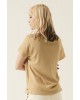 T-shirt γυναικείο με λαιμόκοψη V Garcia Jeans (GS200202-2094-ICED-COFFEE)