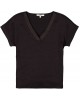 T-shirt γυναικείο με λαιμόκοψη V Garcia Jeans (GS200202-60-BLACK)
