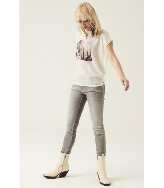 Garcia Jeans women's T-shirt with round neckline (N20205-53-OFF-WHITE)