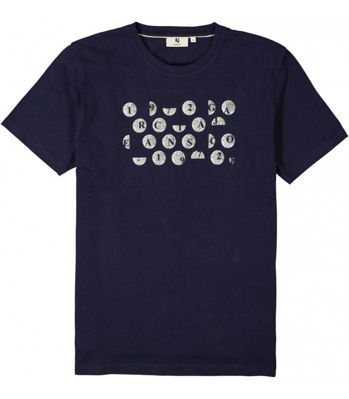 Men's T-shirt with a round neckline Garcia Jeans (N21201-292-DARK-MOON-BLUE)
