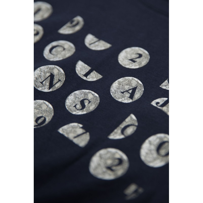 Men's T-shirt with a round neckline Garcia Jeans (N21201-292-DARK-MOON-BLUE)