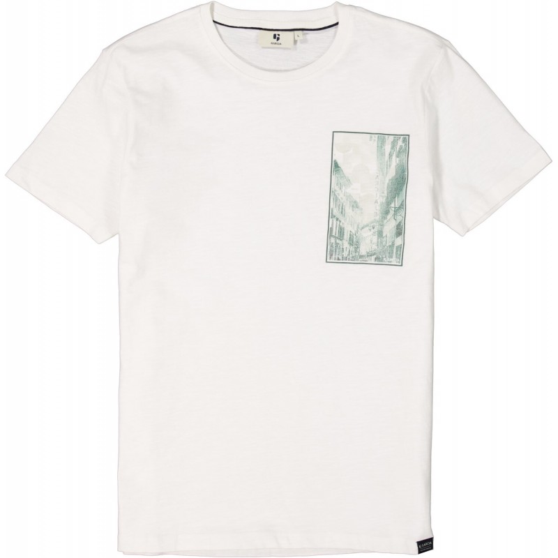 Men's T-shirt with a round neckline Garcia Jeans (N21202-50-WHITE)