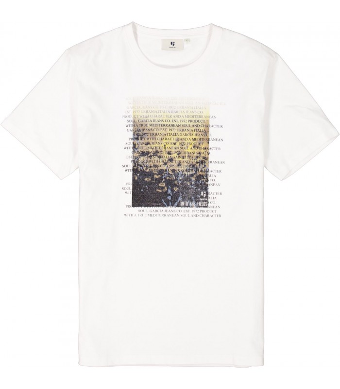 T-shirt ανδρικό με στρογγυλή λαιμόκοψη Garcia Jeans (O21002-50-WHITE)