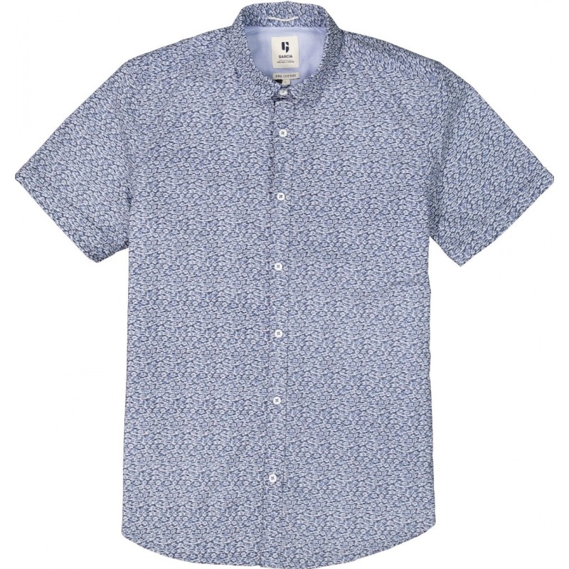 Men's short-sleeved shirt Garcia Jeans (O21083-193-LAKE-BLUE)