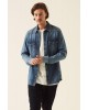 Men's long-sleeved denim shirt Garcia Jeans (Z1082-7905-MEDIUM-USED-BLUE)