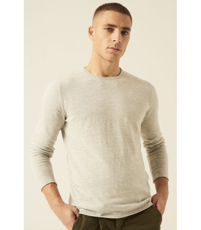 Garcia Jeans men's sweater with round neckline (Z1086-66-GREY-MELEE)