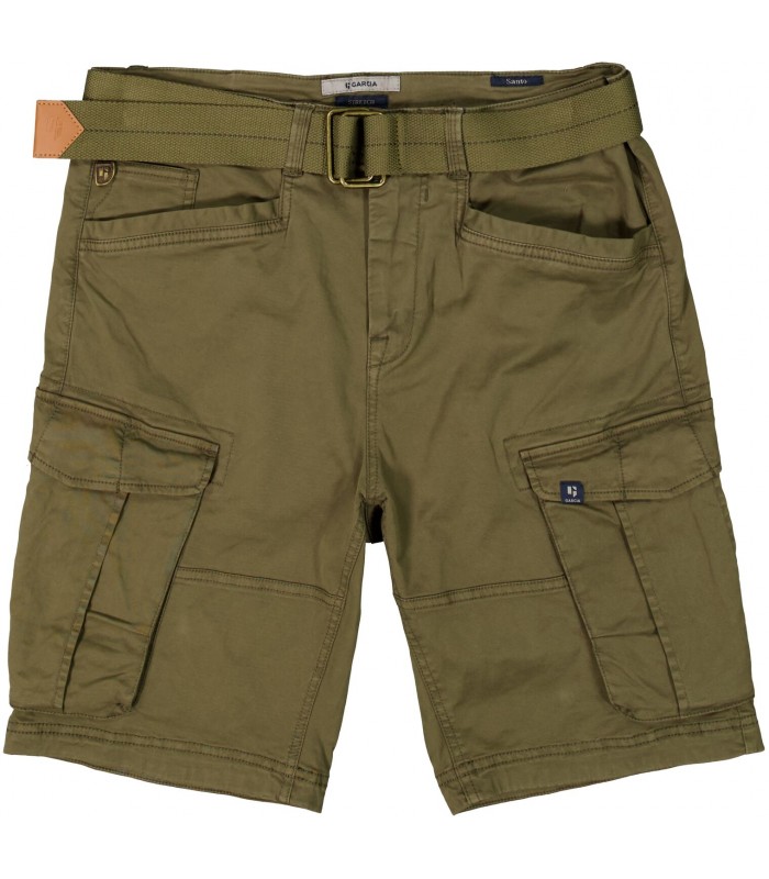 Garcia Jeans men's cargo shorts with zip closure (Z1135-1970-BASE-ARMY)