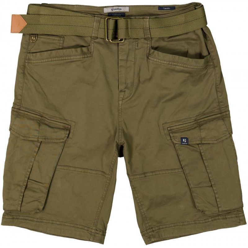 Garcia Jeans men's cargo shorts with zip closure (Z1135-1970-BASE-ARMY)