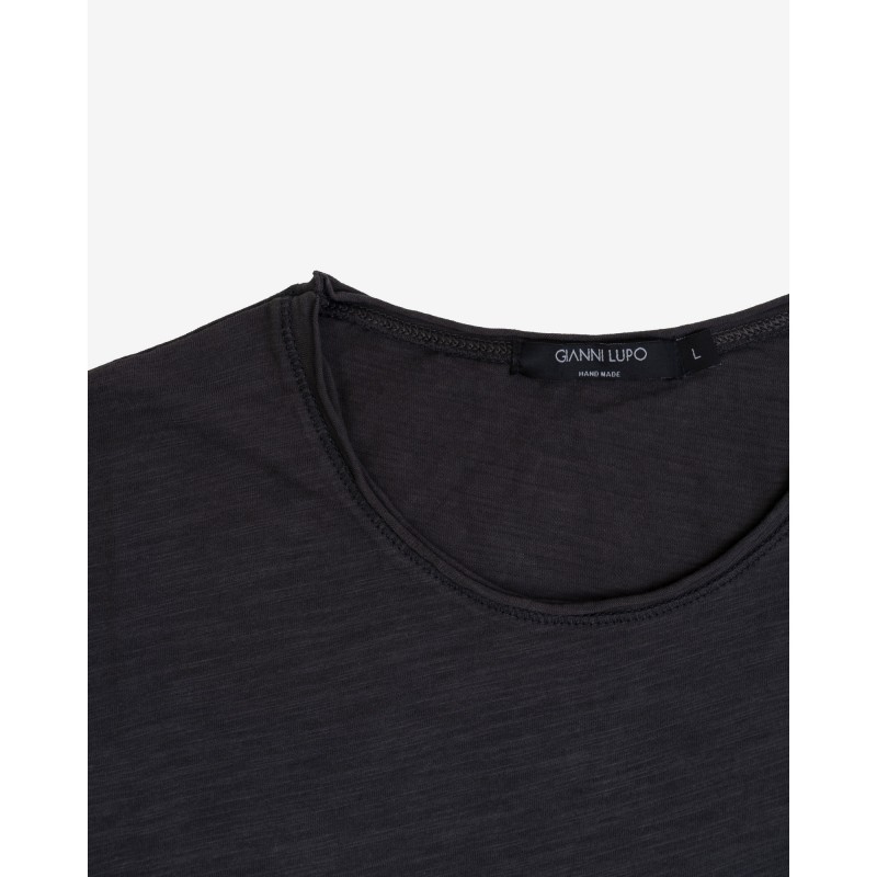 Men's T-shirt with a round neckline Gianni Lupo (GL1053F-BLACK)